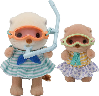 Sylvanian Families Otter Siblings Sea Play Set FS-57