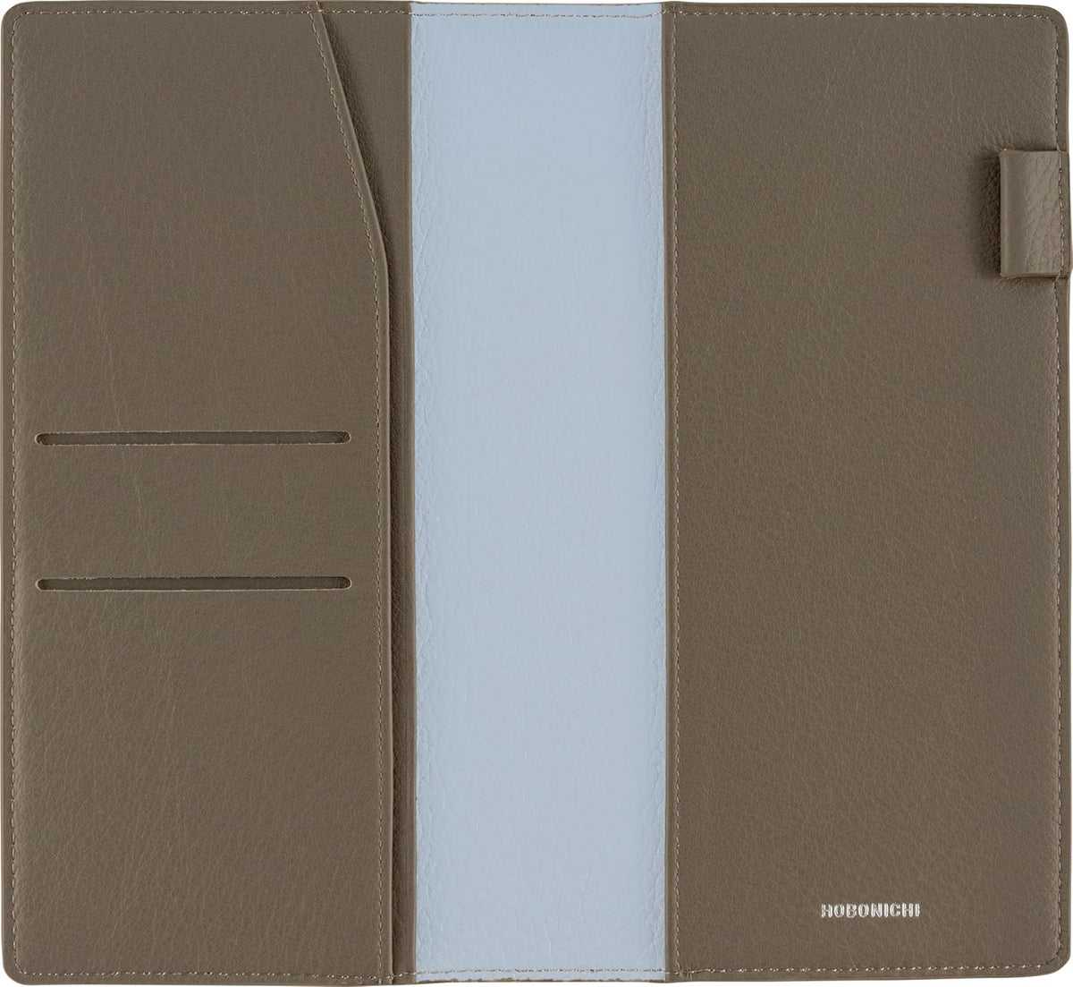 Hobonichi Techo 2026 Weeks Leather Cover Tight Gray Light Blue Italian Leather Planner Cover