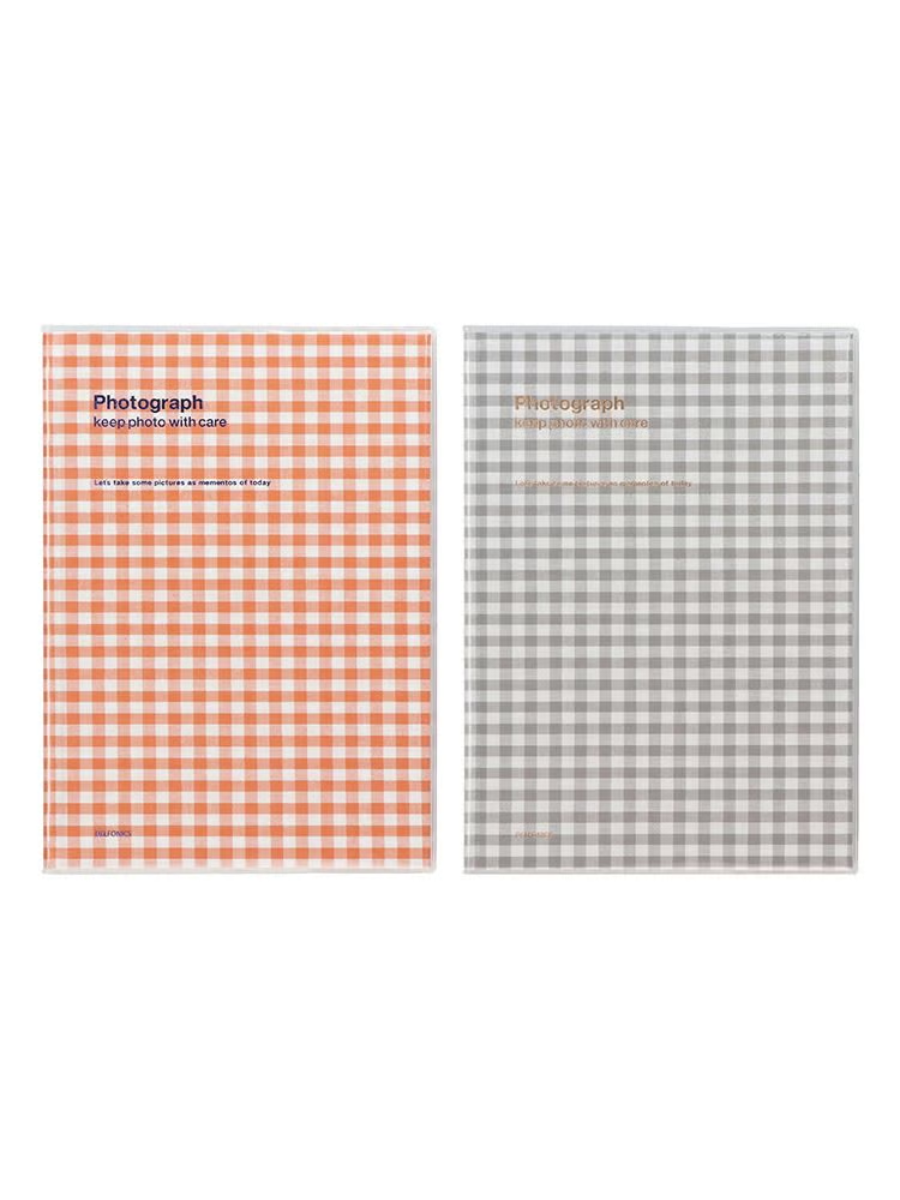 Delphonics Gingham Check Photo Album M Sticky Pages 40 Photos L Size Fabric Cover Scrapbook Web Exclusive Color