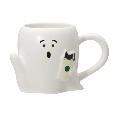 Starbucks Halloween 2025 Ghost Black Cat Glow in the Dark Mug