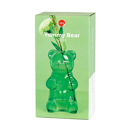 Balvi Yummy Bear Green Glass Flower Vase