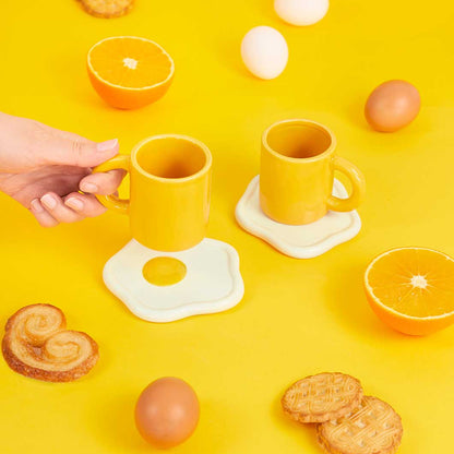 Sunny Side Up Espresso Cup & Saucer Set