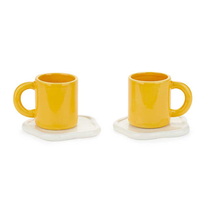Sunny Side Up Espresso Cup & Saucer Set