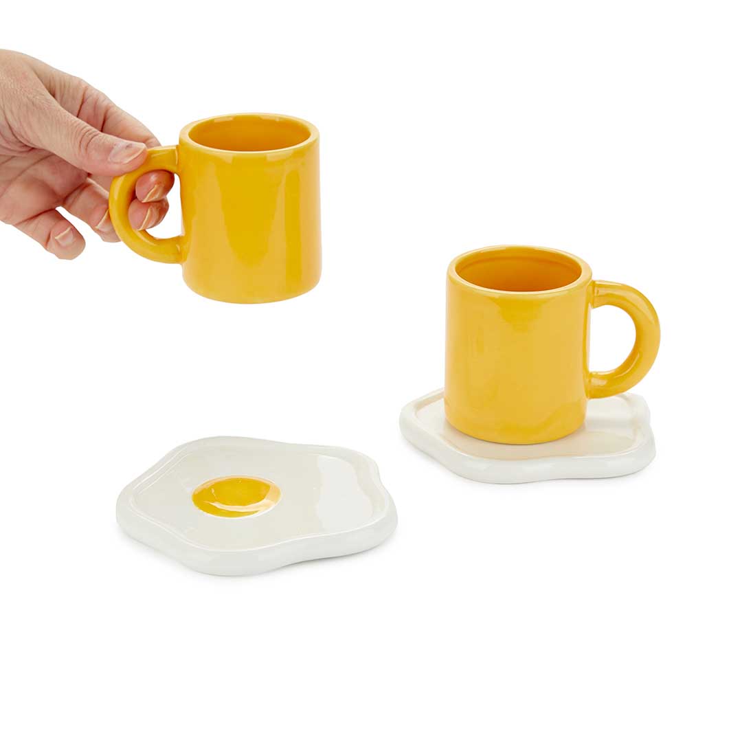 Sunny Side Up Espresso Cup & Saucer Set