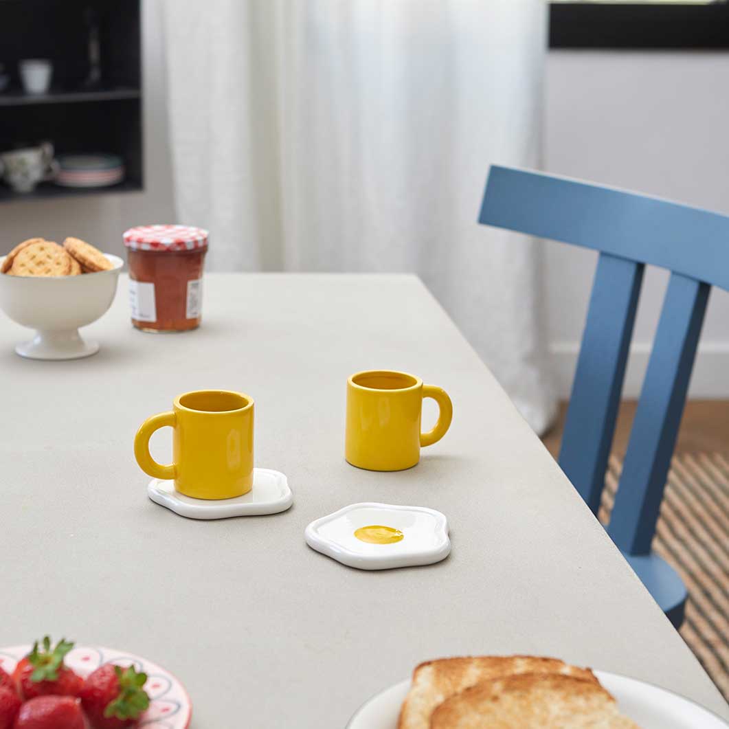 Sunny Side Up Espresso Cup & Saucer Set