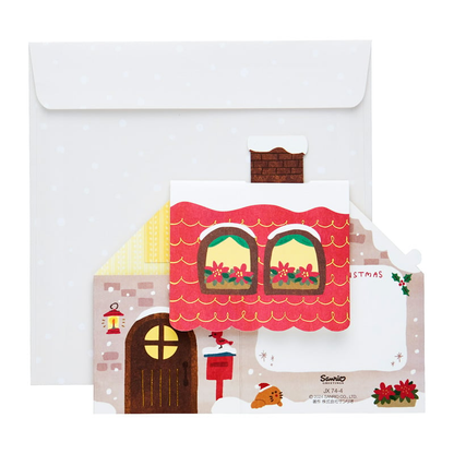 Sanrio Christmas Hello Kitty House 3D Greeting Card