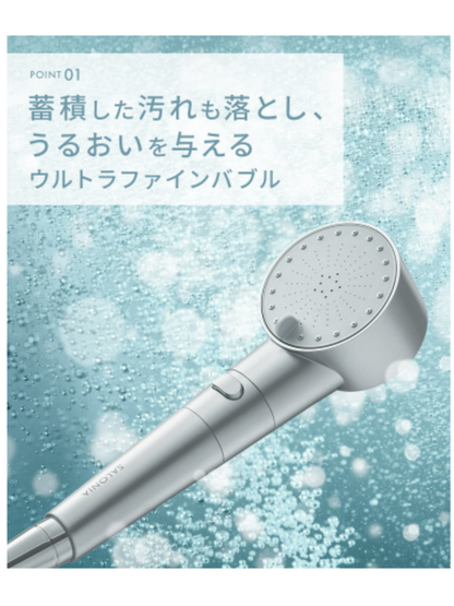 SALONIA Fine Bubble Clear Shower Head Set
