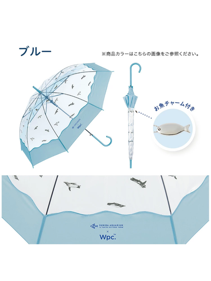 Sumida Aquarium x Wpc Penguin Clear Umbrella Long Handle