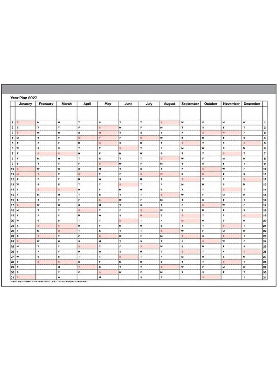 MARK'S 2027 Notebook Calendar Planner B6 September 2026 Start 27ADR-NB2