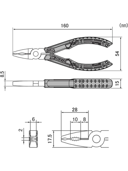 ENGINEER PZ-58 Screw Removal Pliers GT