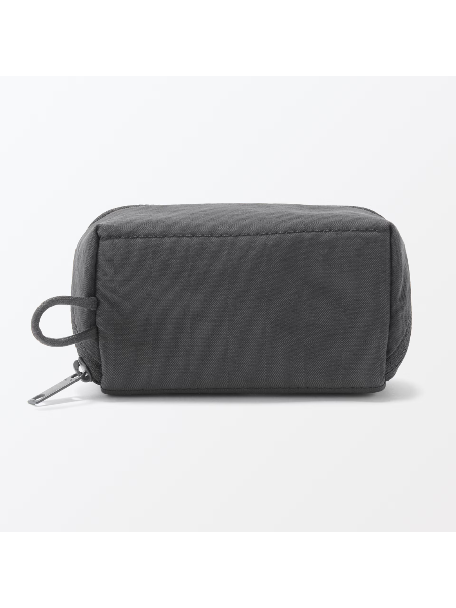 MUJI Wrinkle Nylon Wide Open Pouch Small