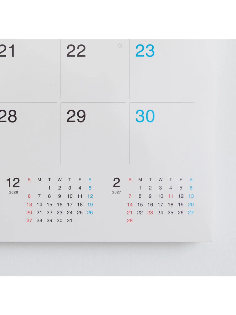 Hobonichi Whiteboard Calendar 2027 Full Size