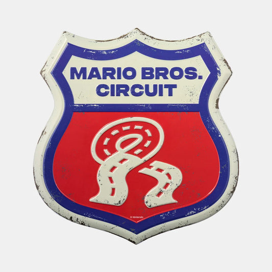 Mario Kart World Decorative Sign – Red Vintage-Style Display Panel