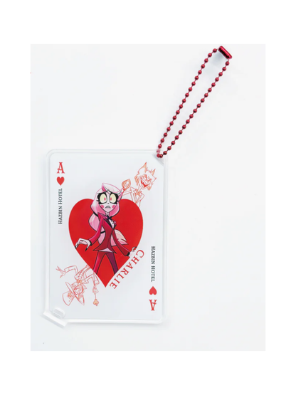 Hazbin Hotel Charlie Playing Card Acrylic Stand & Keychain