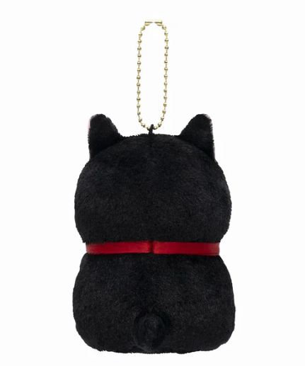 mofusand Sitting Black Cat Mascot Keychain