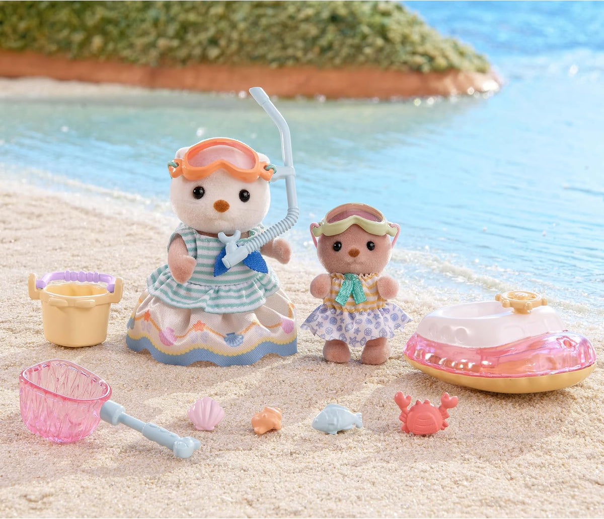 Sylvanian Families Otter Siblings Sea Play Set FS-57