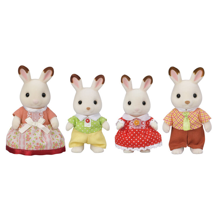 Sylvanian Families Chocolate Rabbit Family Set 4 Piece Figure Pack