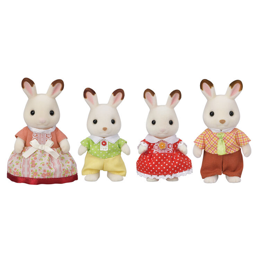 Sylvanian Families Chocolate Rabbit Family Set 4 Piece Figure Pack