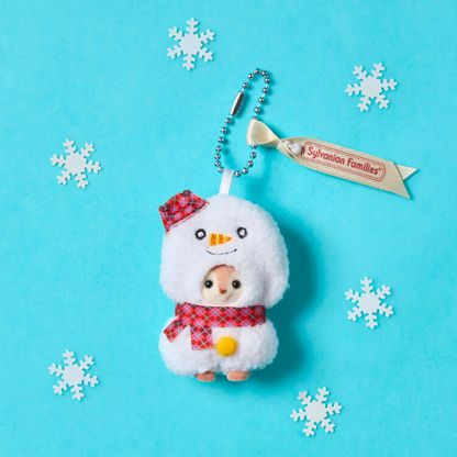 Sylvanian Families Deer Baby Snowman Keychain Figure Charm