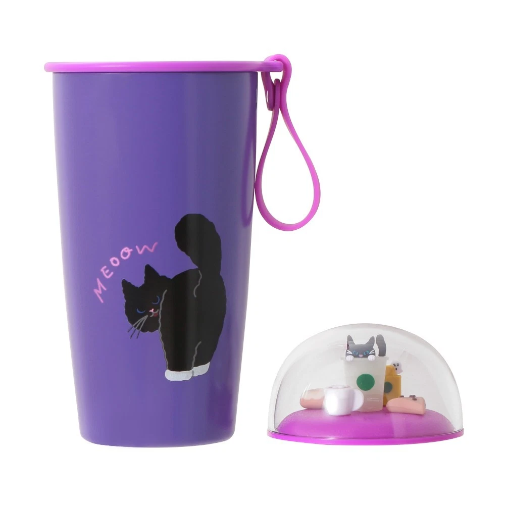Starbucks Halloween Magnetic Black Cat Stainless Steel Bottle