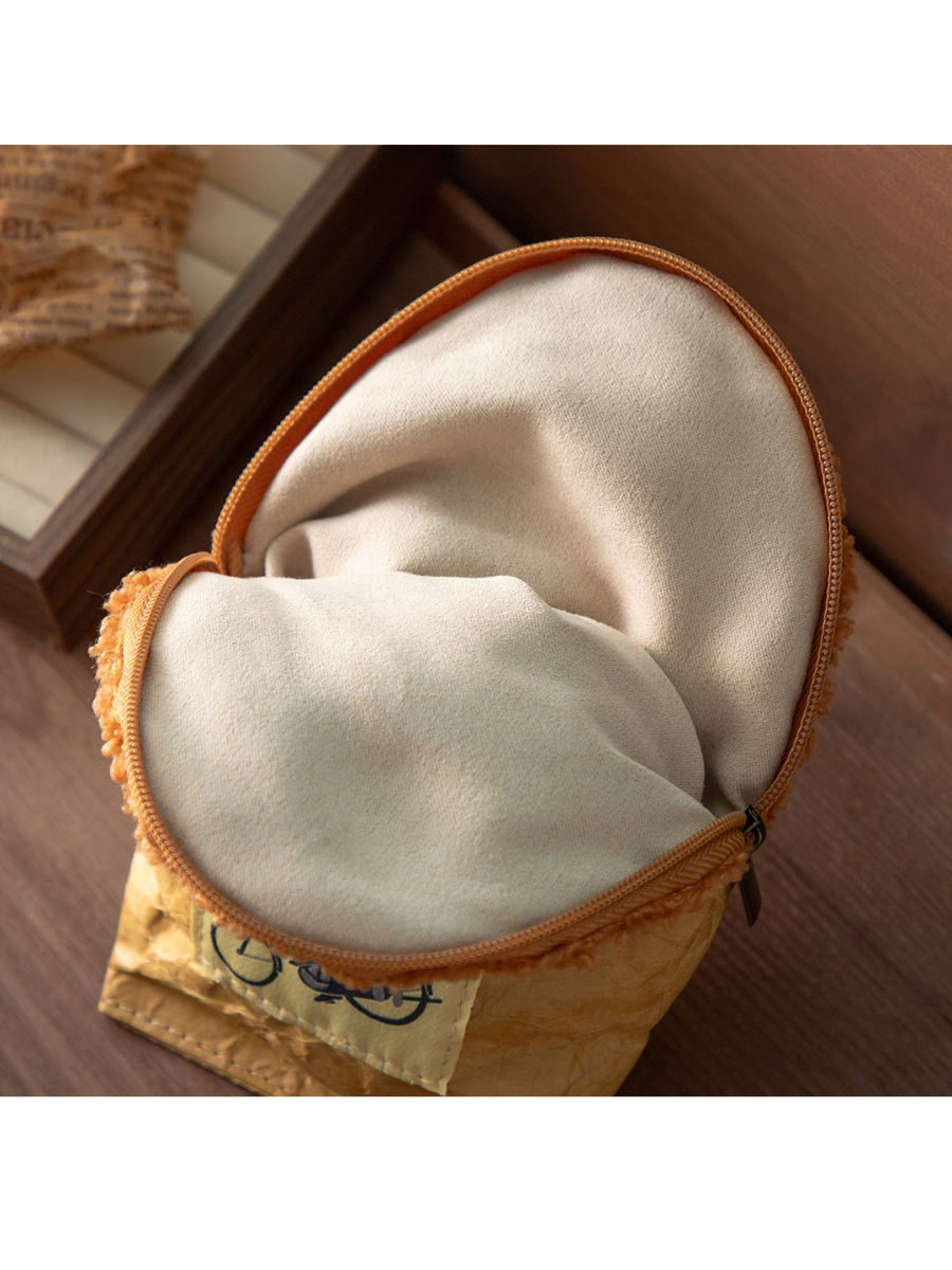 Croquette Shape Pouch Cute Food Design Cosmetic Bag