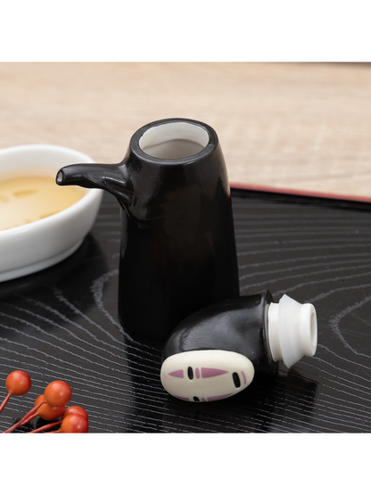 No-Face Soy Sauce Dispenser Ceramic Bottle