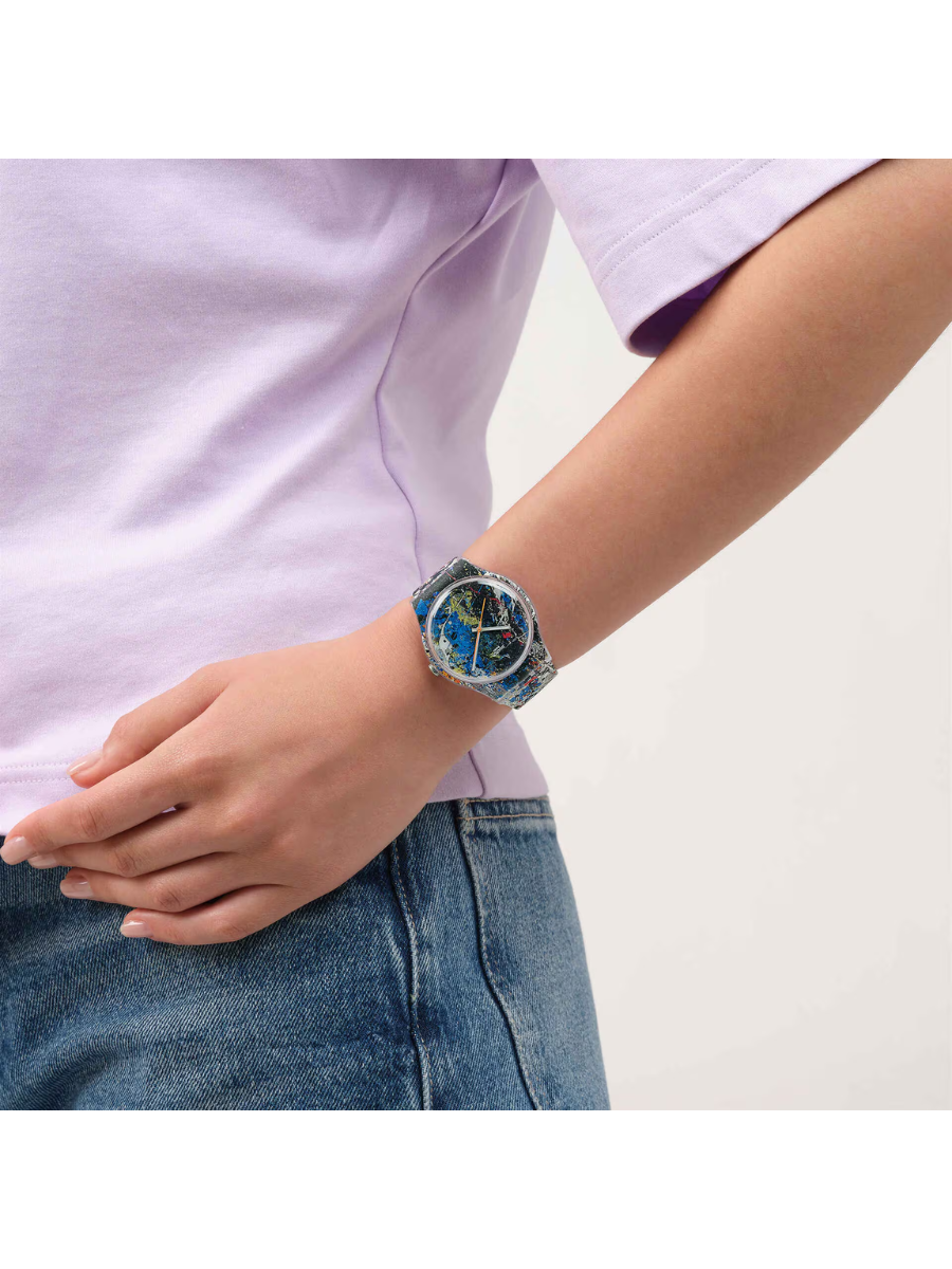 Swatch POLLOCK'S ALCHEMY SUOZ366 x Guggenheim Collection Art Watch