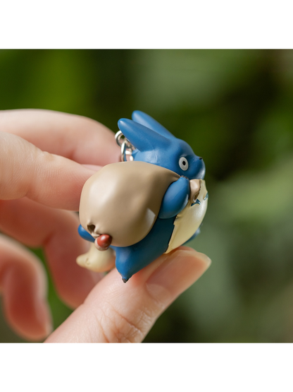 Totoro Style Keychain Medium Totoro and Small Totoro Character