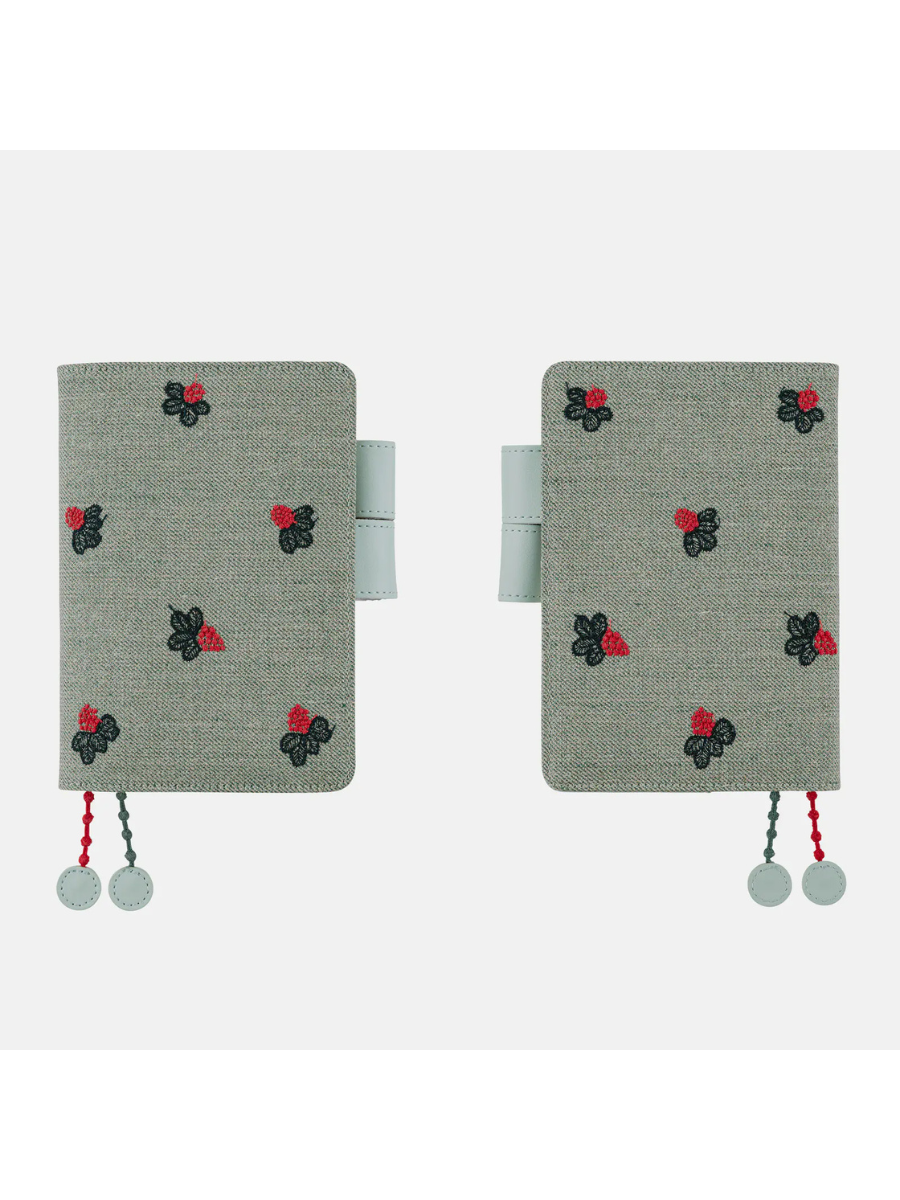 Hobonichi Techo 2027 A6 Cover – Mina Perhonen “Light Berry” (Green)