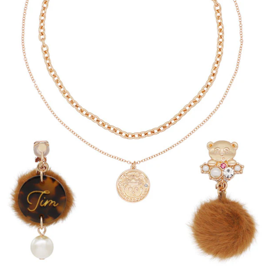 USJ Minions Tim Necklace and Earring Set