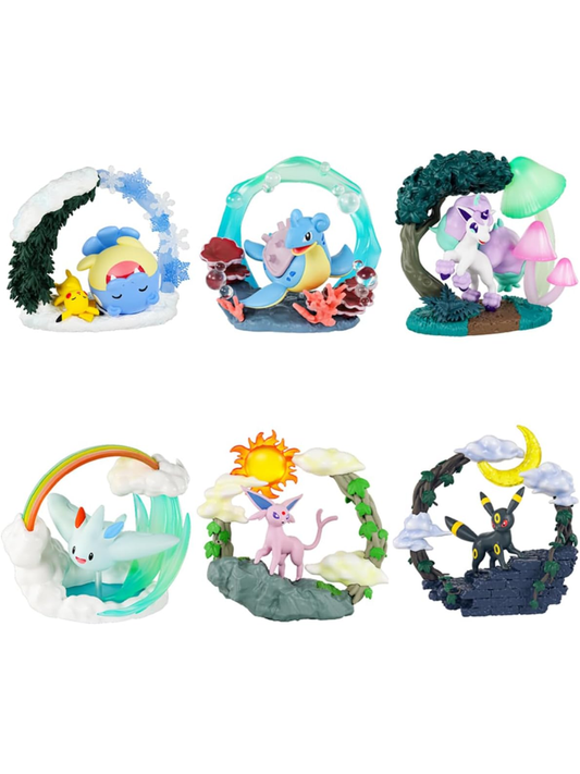 Re-Ment Pokemon Circular Diorama Collection Box Set Large Size Figures Vol.1 Complete 6 Types