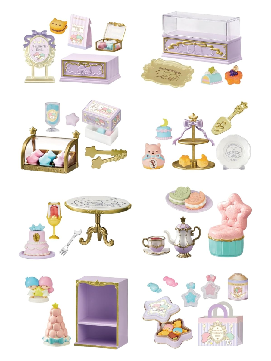 Little Twin Stars Kiki & Lala Patisserie Etoile Miniature Figure Collection Box Set Complete 8 Types