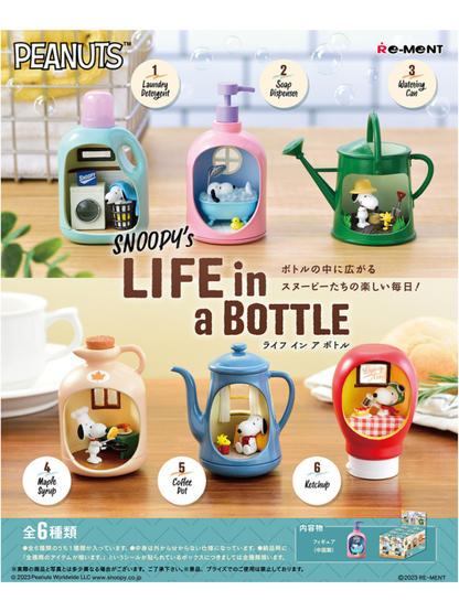 Re-Ment PEANUTS Snoopy’s Life in a Bottle Diorama Figure Box Set Complete 6 Types
