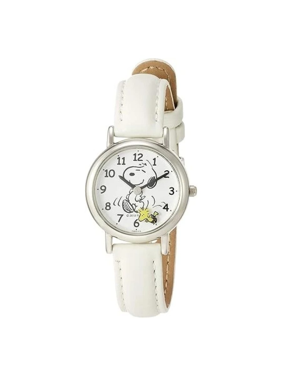 CITIZEN Q&Q Snoopy PEANUTS Quartz Analog Watch White P003-314