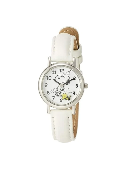 CITIZEN Q&Q Snoopy PEANUTS Quartz Analog Watch White P003-314