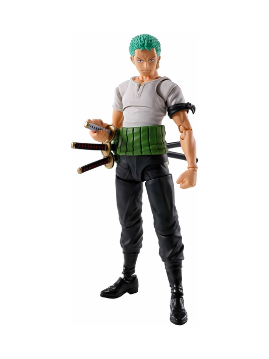 Bandai Spirits S.H.Figuarts One Piece Roronoa Zoro Figure – Romance Dawn Ver. Action Figure