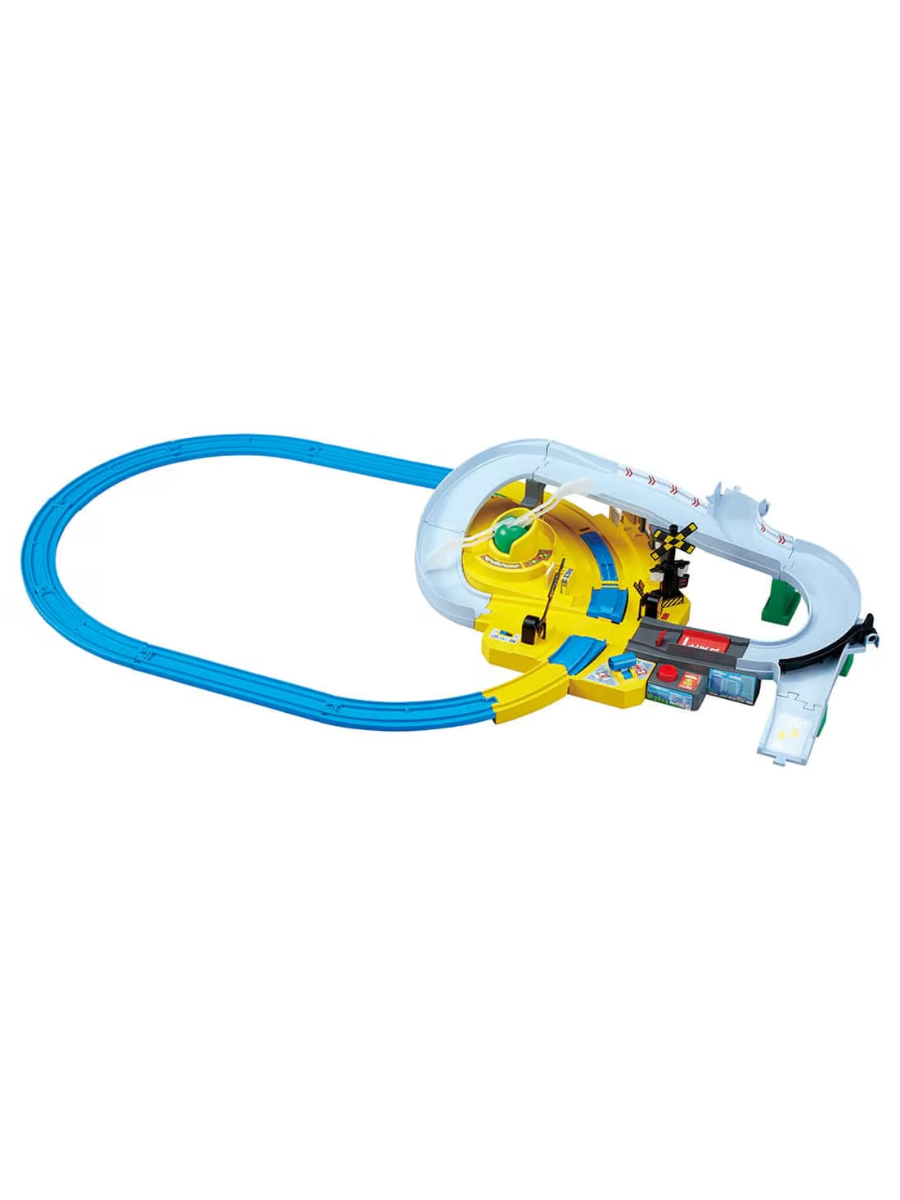 Takara Tomy Plarail & Tomica Interactive Railroad Crossing Playset with Light & Sound