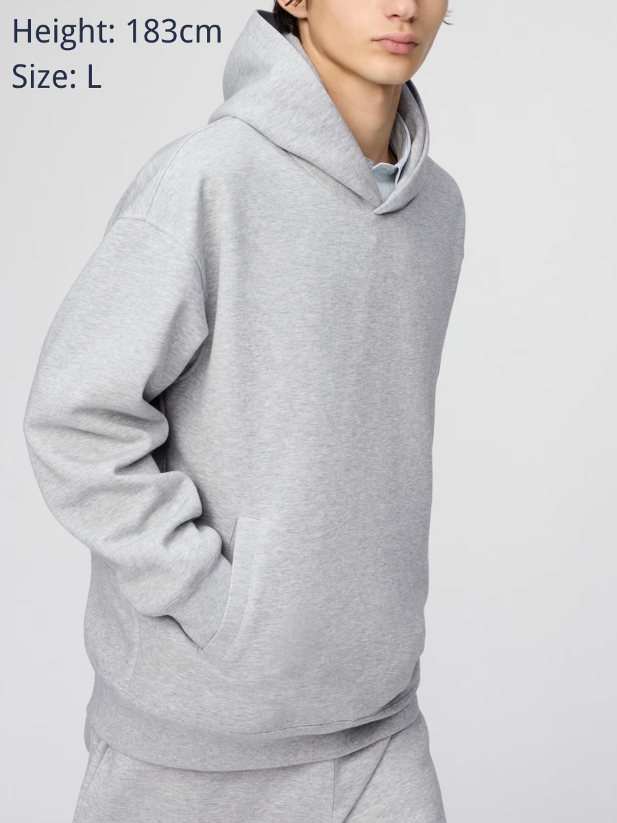 Uniqlo Oversized Sweat Pullover Hoodie Unisex Relaxed Fit Casual Hoodie