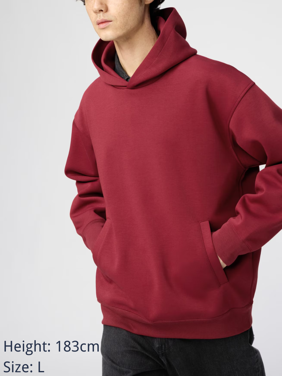 Uniqlo Oversized Sweat Pullover Hoodie Unisex Relaxed Fit Casual Hoodie