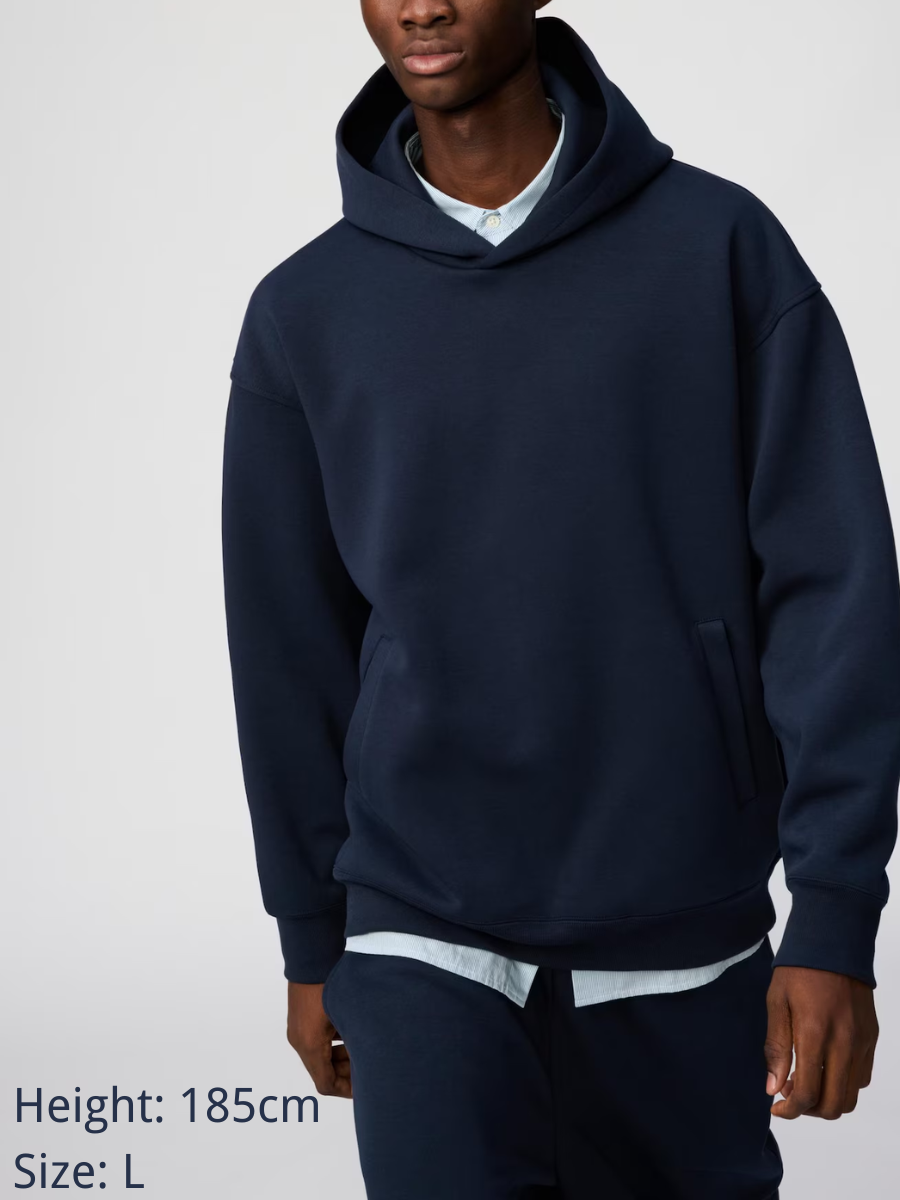 Uniqlo Oversized Sweat Pullover Hoodie Unisex Relaxed Fit Casual Hoodie