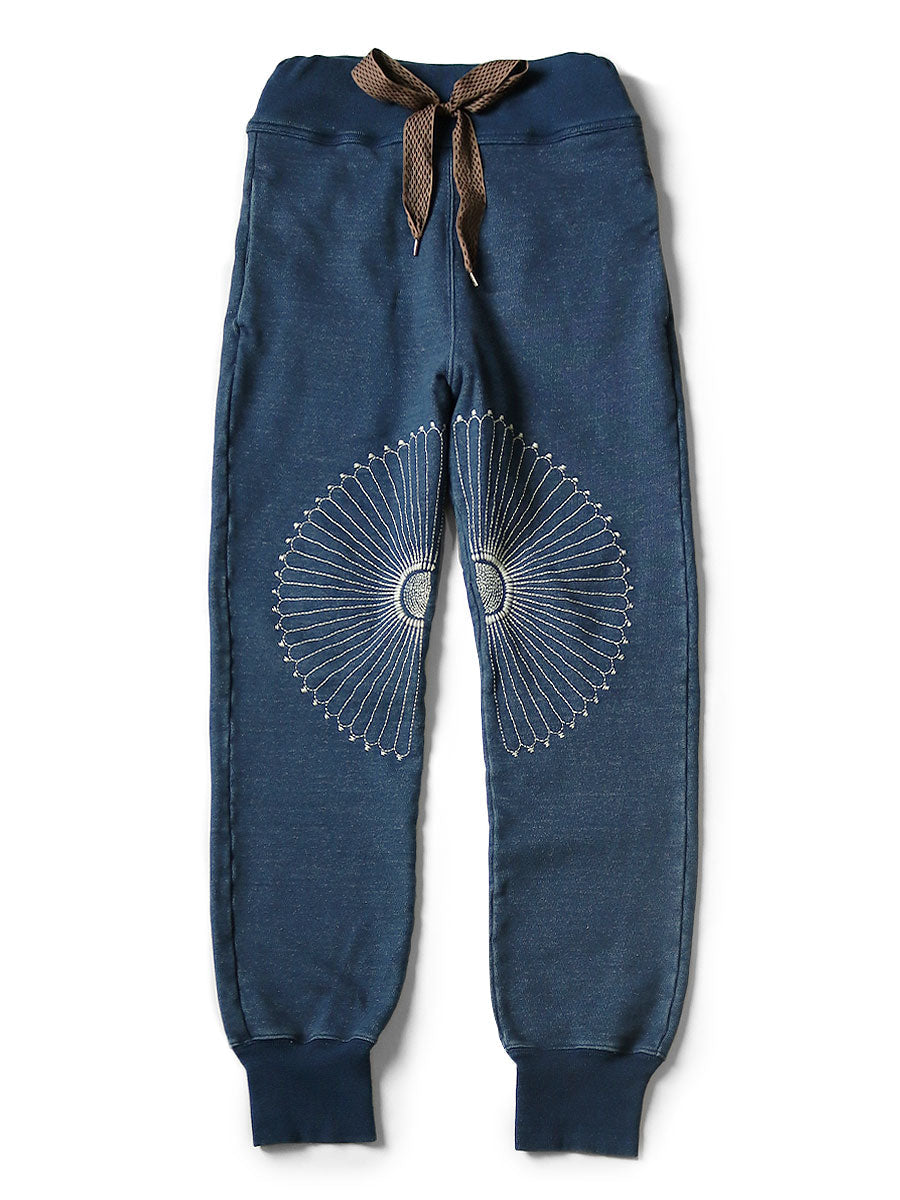 Kapital IDG fleece sweat rib pants (wrapping cloth embroidery)