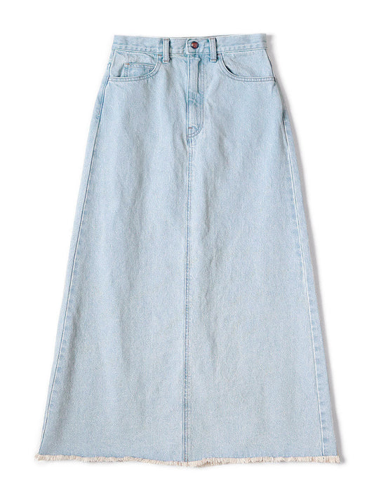 Kapital 13oz Denim High Waisted Maxi Skirt (Processed)