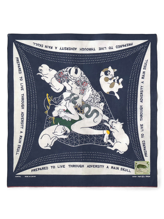 Kapital fastcolor Selvedge Bandana (RAIN SKULL NO WOMAN NO CRY)