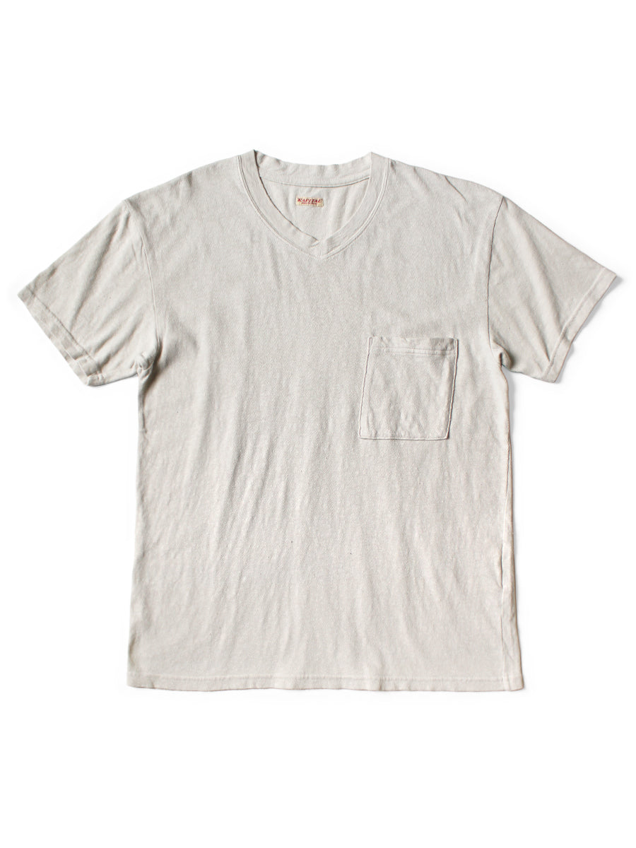 Kapital Gauze Jersey V-Neck Pocket T-Shirt Tee