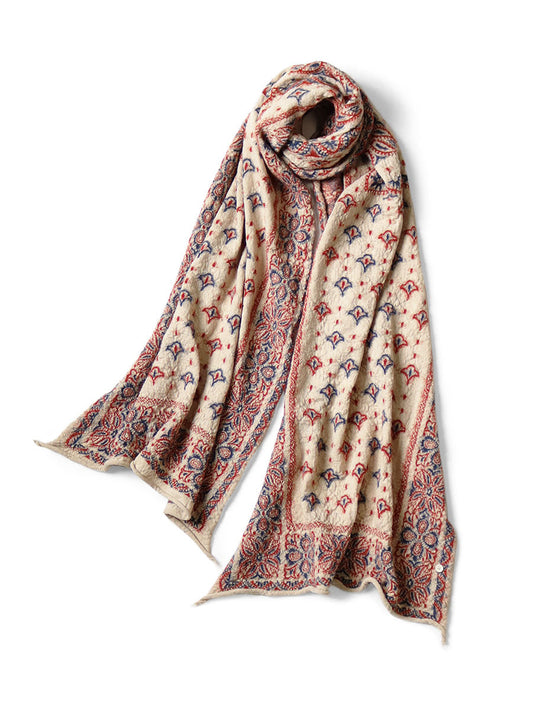 Kapital Felted Wool Colorful BIG Mama Bandana Scarf