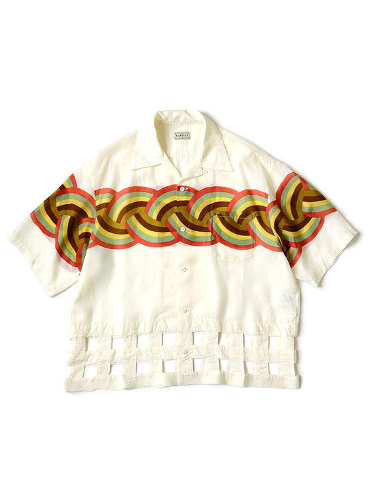 Kapital Silk rayon rainbow pt wind pen aloha shirt (short sleeves)
