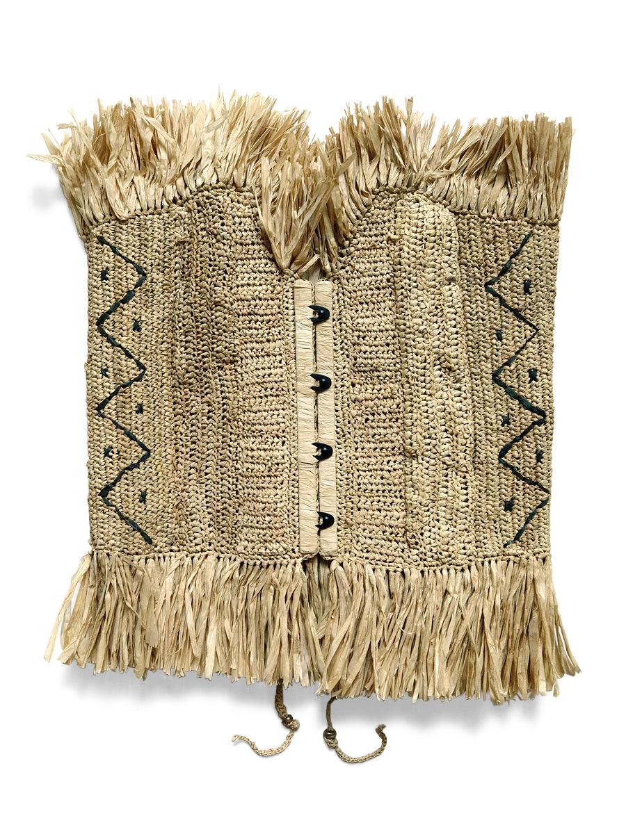 Kapital Raffia basket-fringed corset women