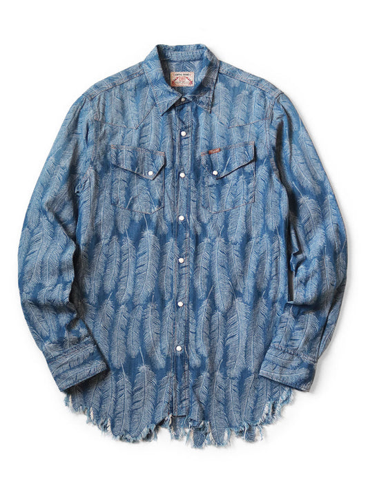 Kapital 5oz Magpie Denim Western Shirt (long sleeve)(Time Sale)