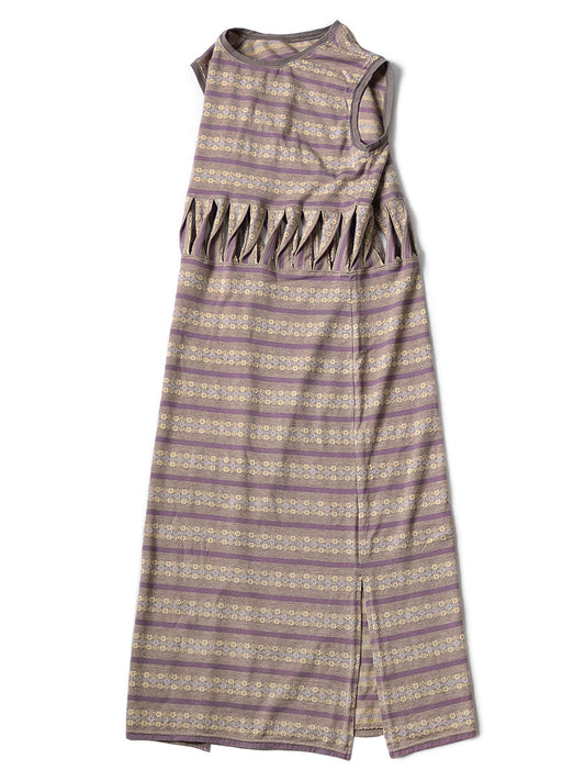 Kapital Sunrise Jacquard Border Jersey Abekobear Sleeveless Dress