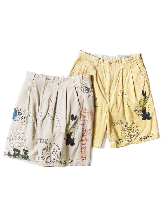 Kapital 14W Corduroy IVY Shorts (Memorial Paint Model) pants
